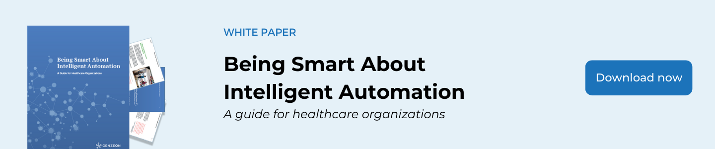 Being Smart About Intelligent Automation whitepaper promo with cover art and button