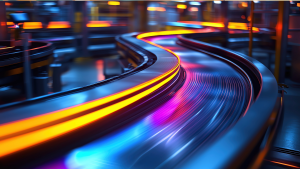 abstract representation of data in a factory setting referring to data management