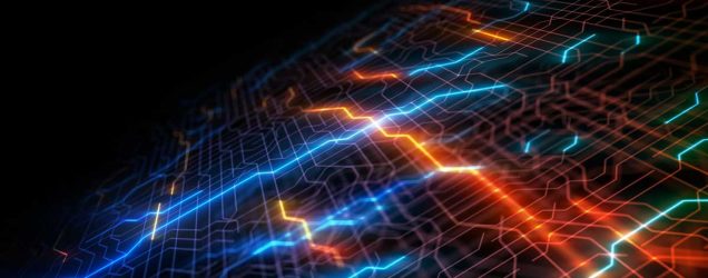 abstract agentic automation imagery with circuit board background, symbolizing genzeon and UiPath partnership