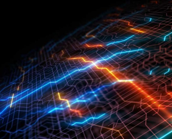 abstract agentic automation imagery with circuit board background, symbolizing genzeon and UiPath partnership